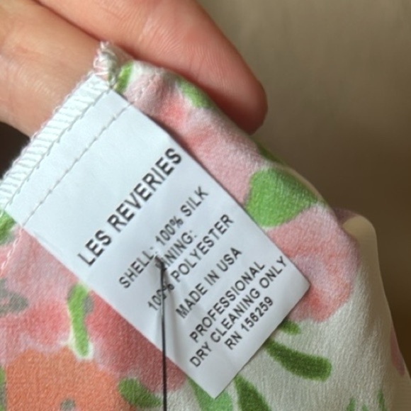 Les Reveries Silk Floral Dress Size 6 - Picture 6 of 9